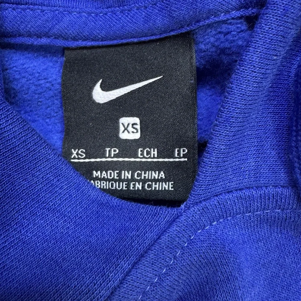 Nike Women's Blue Hoodie With Logo Size XS Fall Comfort‎ Kangaroo Pocket EUC